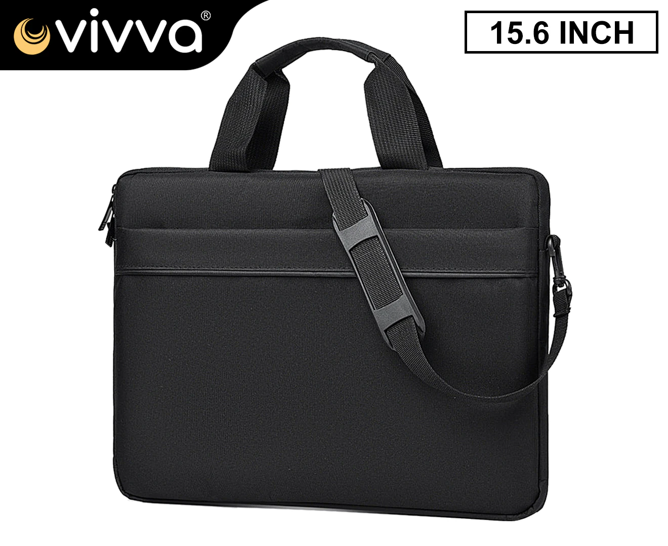 Vivva Laptop Sleeve Carry Case Cover Bag For Macbook HP Dell 15.6 Inch Notebook Black