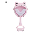 Cartoon Toothbrush 360 Degree Cleaning Cute Shape Environmentally Friendly Adorable Oral Care Tool Silicone U-shaped Children Toothbrush for Bathroom-Pink