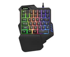 One Handed Mechanical Gaming Keyboard , 35 Keys One-Handed Mechanical Mini Gaming Keypad Backlit Ergonomic Game Controller