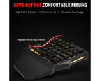 One Handed Mechanical Gaming Keyboard , 35 Keys One-Handed Mechanical Mini Gaming Keypad Backlit Ergonomic Game Controller