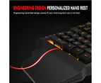 One Handed Mechanical Gaming Keyboard , 35 Keys One-Handed Mechanical Mini Gaming Keypad Backlit Ergonomic Game Controller