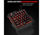 One Handed Mechanical Gaming Keyboard , 35 Keys One-Handed Mechanical Mini Gaming Keypad Backlit Ergonomic Game Controller