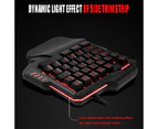 One Handed Mechanical Gaming Keyboard , 35 Keys One-Handed Mechanical Mini Gaming Keypad Backlit Ergonomic Game Controller