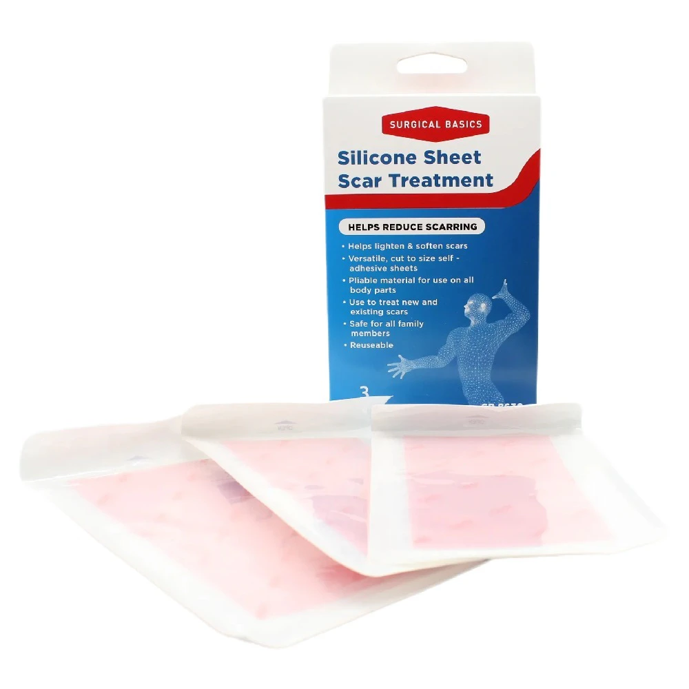 Surgical Basics Scar Treatment Silicon Sheet 12 x 6cm 3 Pack