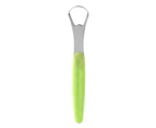Hollow Hole Tongue Cleaner Double Side Lightweight Tongue Scraper Oral Brush with Portable Case for Travel-Green