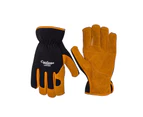 Cyclone Size XL Padded/Stretchable Work/Gardening Gloves Leather Brown/Black