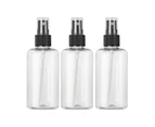 50ml/100ml 3Pcs/Set Spray Bottle Fine Mist Anti-Slip Bottom Reusable Spray Bottle Travel Refillable Container Cosmetic Supplies Black