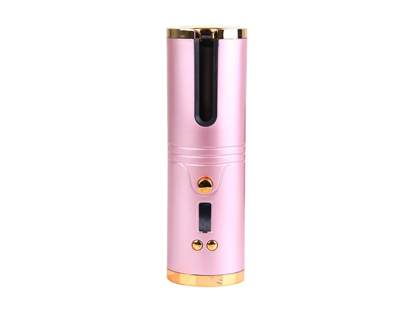1 Set Cordless Curler LCD Screen Fast Heating ABS Wireless Automatic Curling Tools for Women Pink