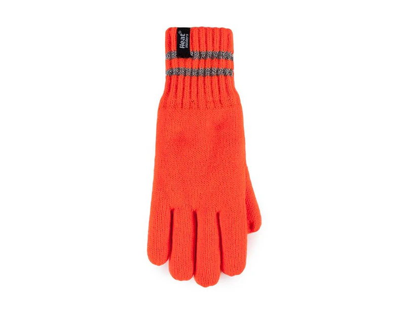 HEAT HOLDERS WRK Thermal Gloves with Reflective Stripes - Orange