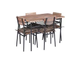 YES4HOMES 5 Piece Kitchen Dining Room Table and Chairs Furniture With Cushion Mat