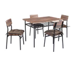 YES4HOMES 5 Piece Kitchen Dining Room Table and Chairs Furniture With Cushion Mat