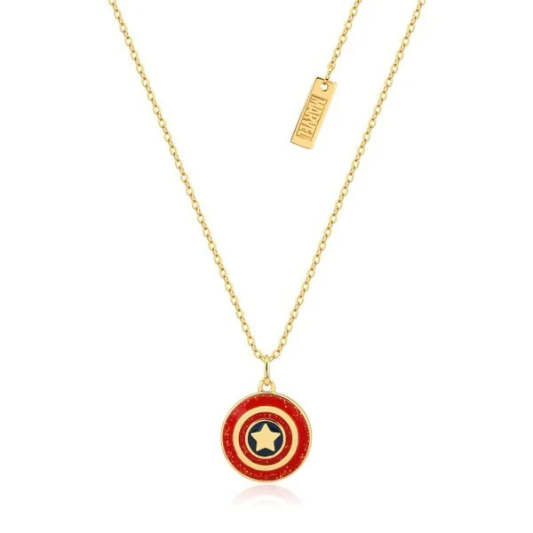 Marvel Couture Kingdom - Captain America Necklace Yellow Gold