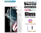 Samsusng Galaxy S21 5G UV 3D Curved Tempered Glass Screen Protector with UltraSonic Fingerprint Scanner & S Pen & Upgraded Easier UV Gel Application-S21 5G