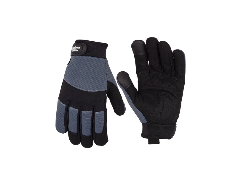 Cyclone Size XL Flexscape Gardening Gloves Synthetic Leather Grey/Black