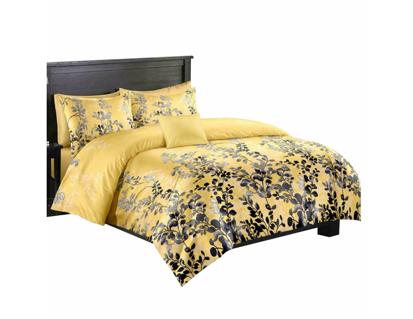 Single/KS/Double/Queen/King/Super King Soft Quilt Duvet Cover Set Woods Yellow