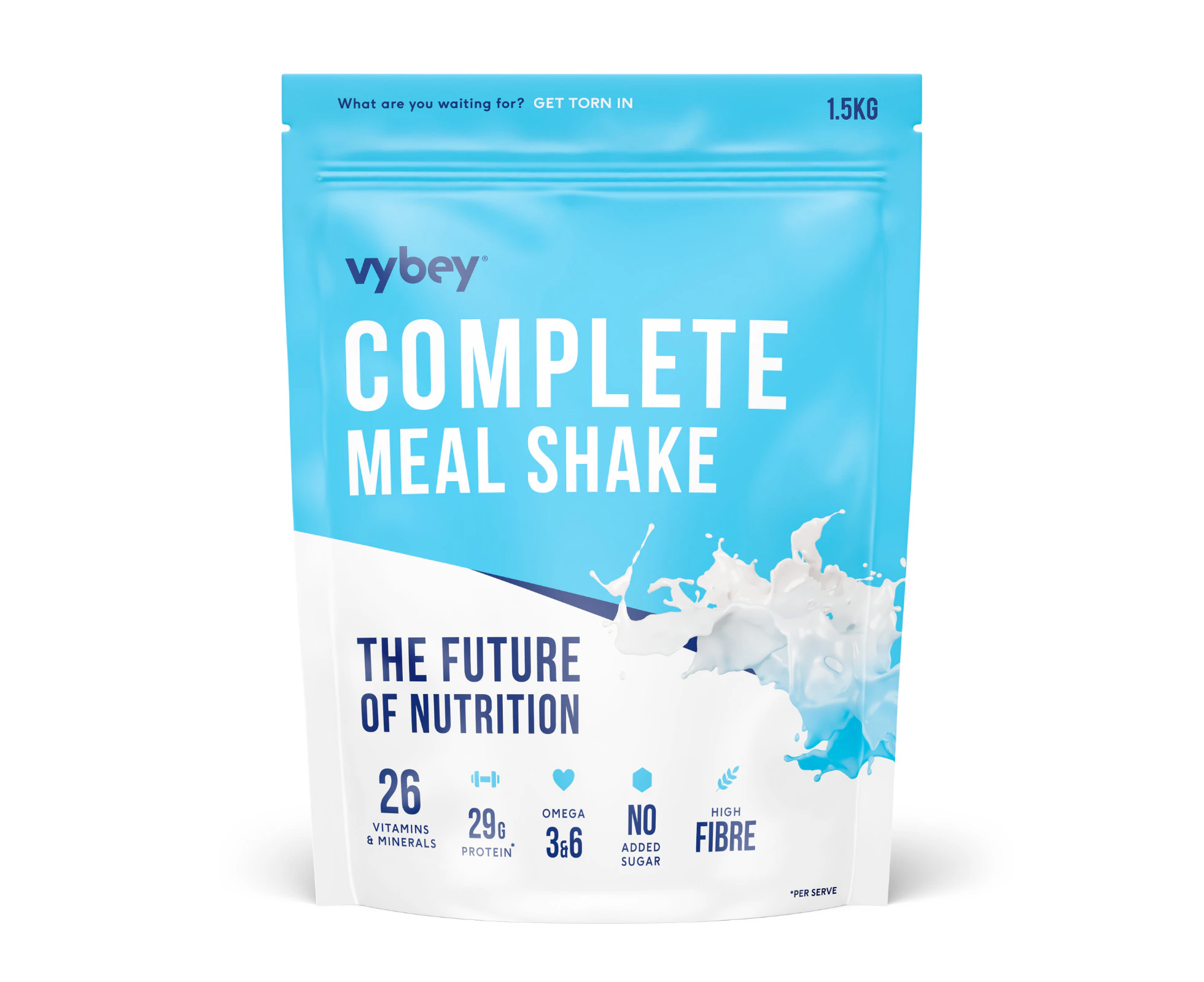 Vybey Complete Meal Shake Dairy Based - Vanilla Flavour 1.5 KG