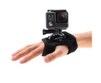 Hand Wrist Arm Strap 360-Degree Rotation Mount for Gopro Xiaomi Yi Action Camera-Black