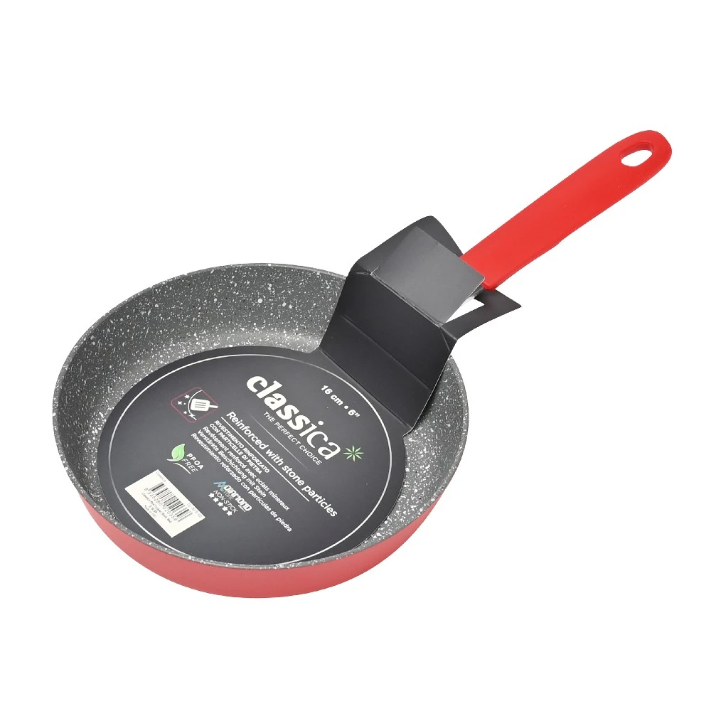 Classica Diamond Stone Non Stick Mini Grill Fry 16cm - Red