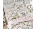 Laura Ashley Bed Joyce Printed Coverlet Pillowcase Set Peach Bellini - Peach Bellini