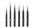 VETUS Stainless Steel Anti-static Tweezers Precise Hand Tool TS-10 TS-11 TS-12 TS-13 TS-14 TS-15 ESD - TS-13 ESD