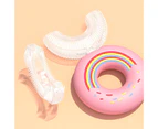 Professional U-Shaped Toothbrush Cute Adorable Cartoon Dinosaur/Donut Design Oral Brush for Kids-Pink M