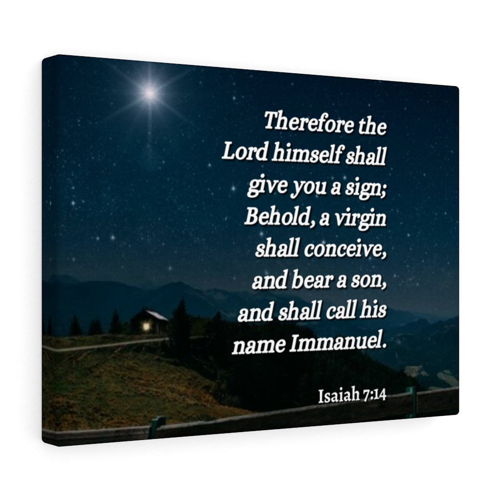 Scripture Walls Isaiah 7:14 Immanuel Bible Verse Canvas Christian Wall ...