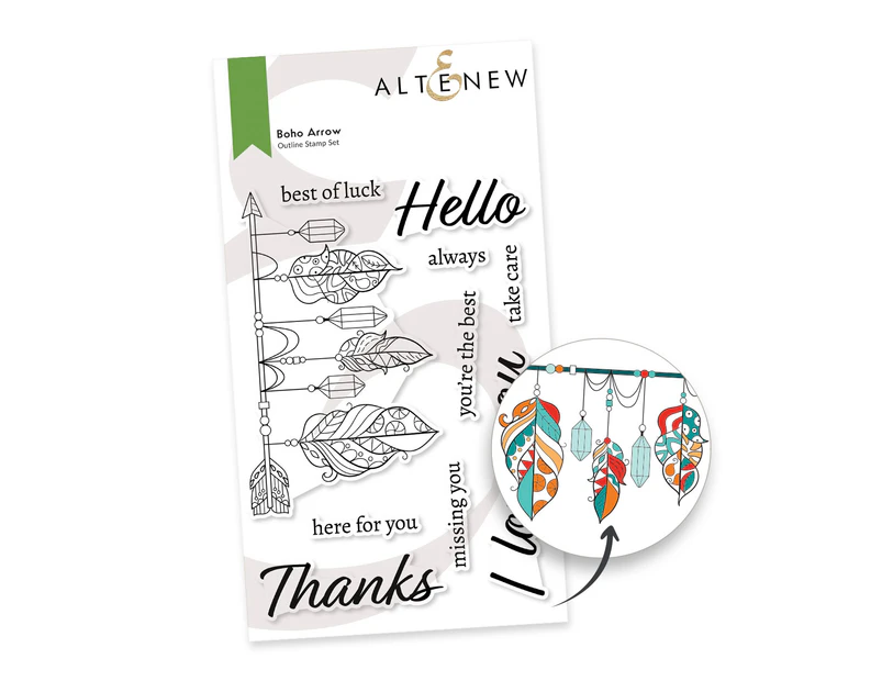 Altenew Boho Arrow Stamp Set