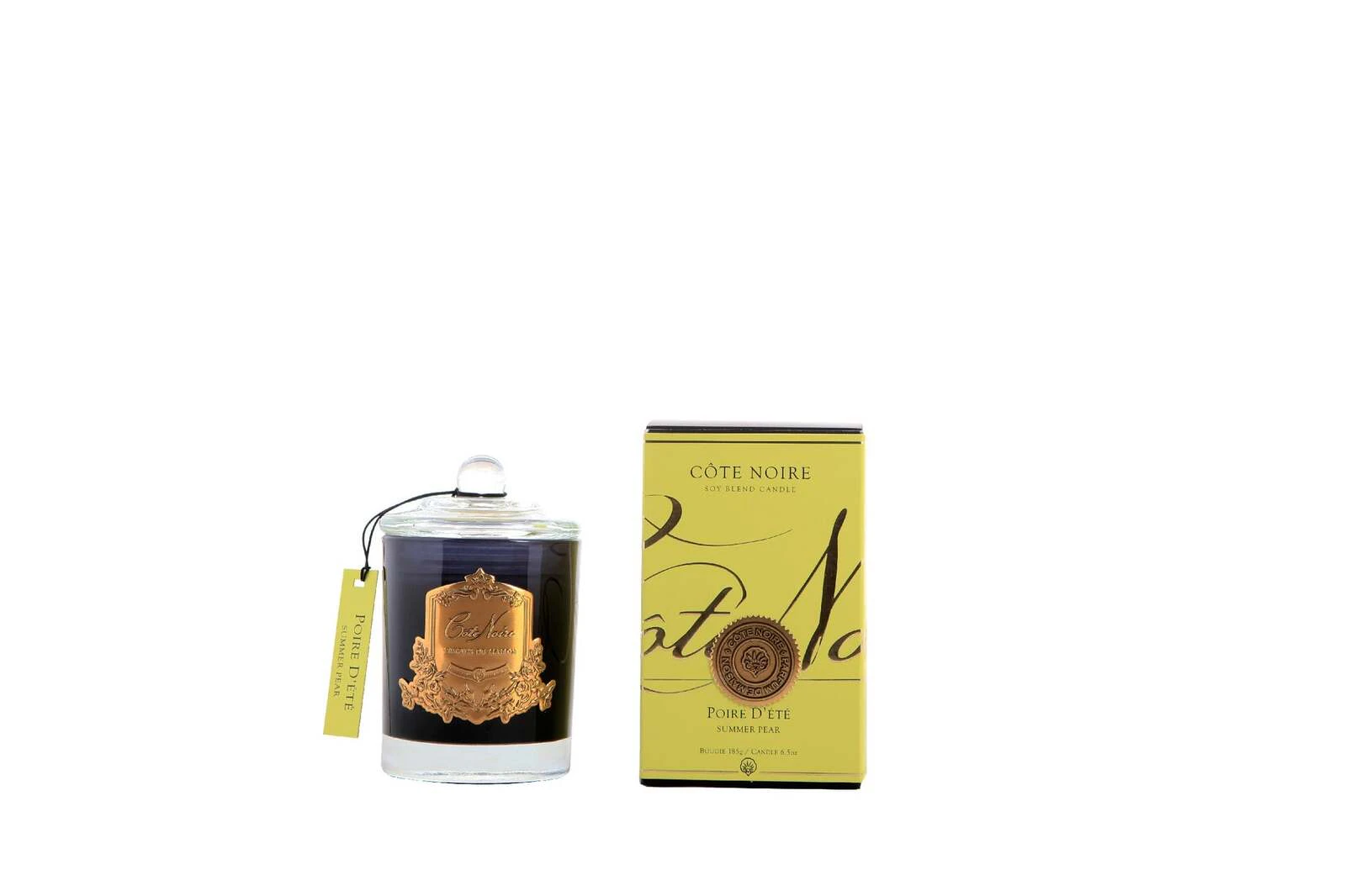 Cote Noire Candle Badged Gold 185 g - Summer Pear