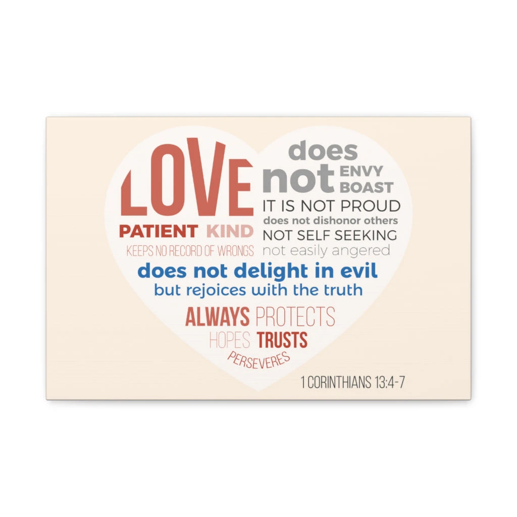 Scripture Walls  Love Patient Kind 1 Corinthians 13:4-7 Christian Wall Art Bible Verse Print Ready To Hang Unframed