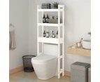 vidaXL Toilet Rack White 63x26x171 cm Solid Wood Pine