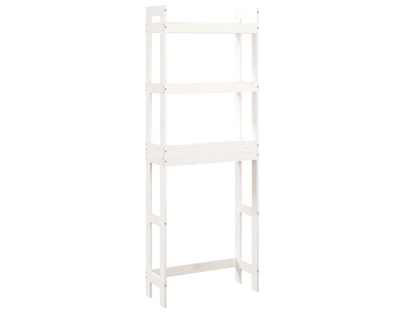 vidaXL Toilet Rack White 63x26x171 cm Solid Wood Pine