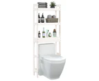 vidaXL Toilet Rack White 63x26x171 cm Solid Wood Pine