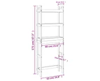 vidaXL Toilet Rack White 63x26x171 cm Solid Wood Pine