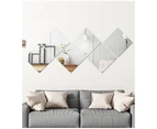 Wall Mirror Sticker Glass Rectangle Decorative Self-Adhesive Mirror Home Decor Bedroom Living Room Door (Normal Frosted, 20x20cm, 4 Pieces) DRIVE