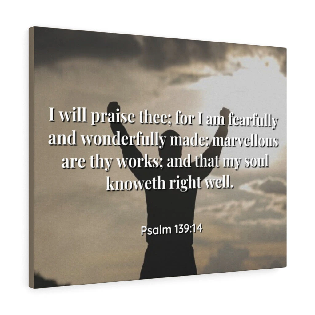 Scripture Walls Psalm 139:14 Marvellous Bible Verse Canvas Christian Wall Art Ready to Hang Unframed