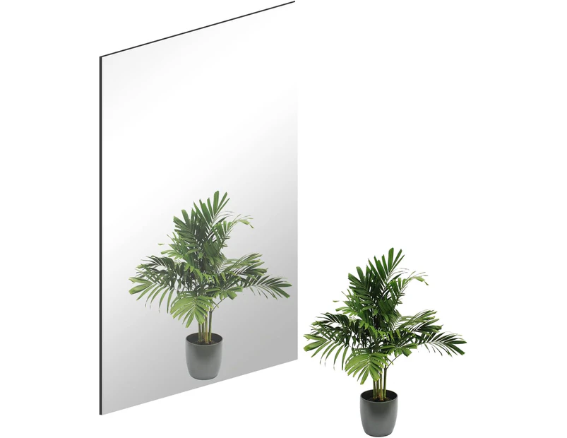 HD Adhesive Wall Mirrors Glass Decorative Mirror Large Self-Adhesive Mirrors for Bathroom, Bedroom, Door, etc(40 x 30cm)