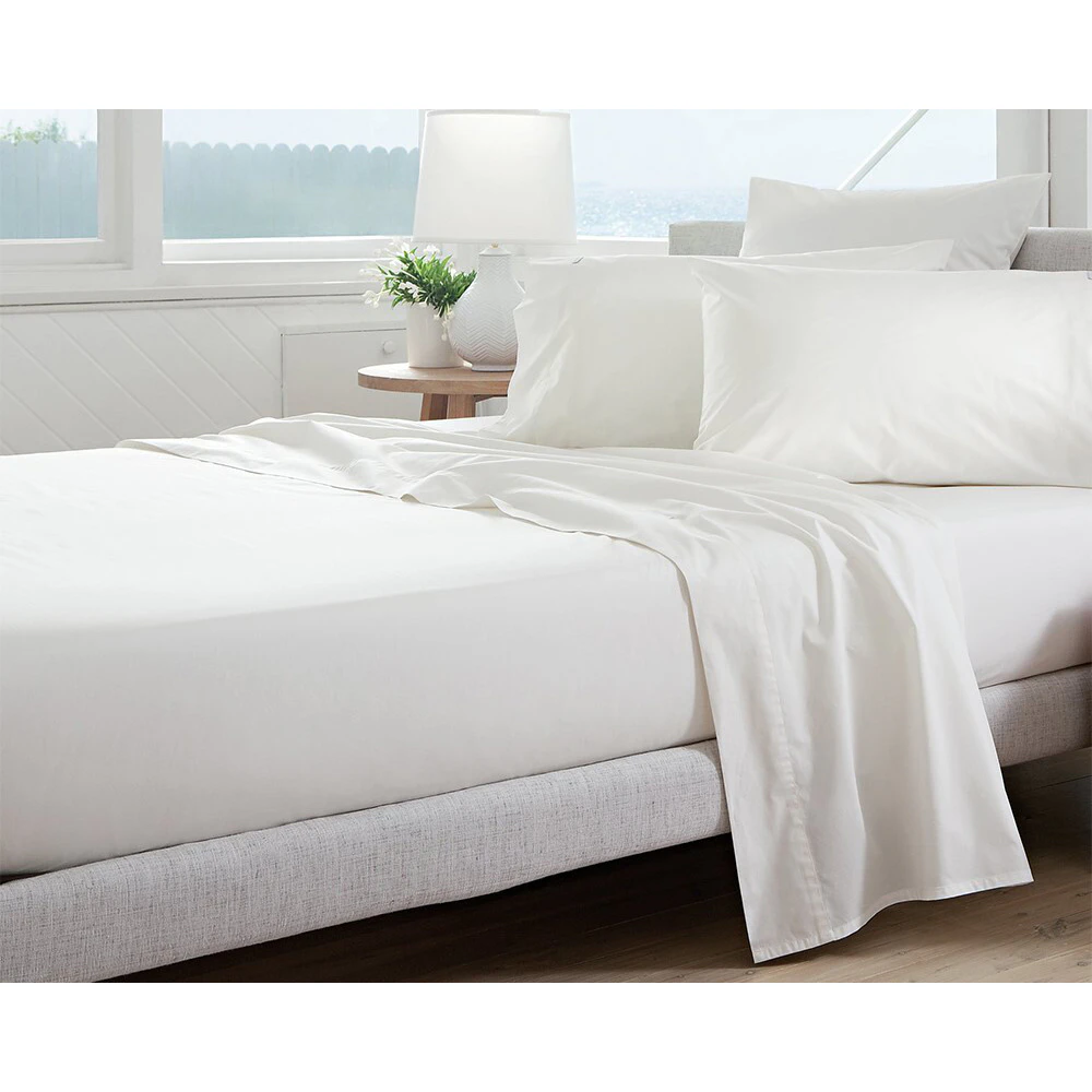 Jason Commercial Luxury Cotton Deluxe Flat Sheet White - White