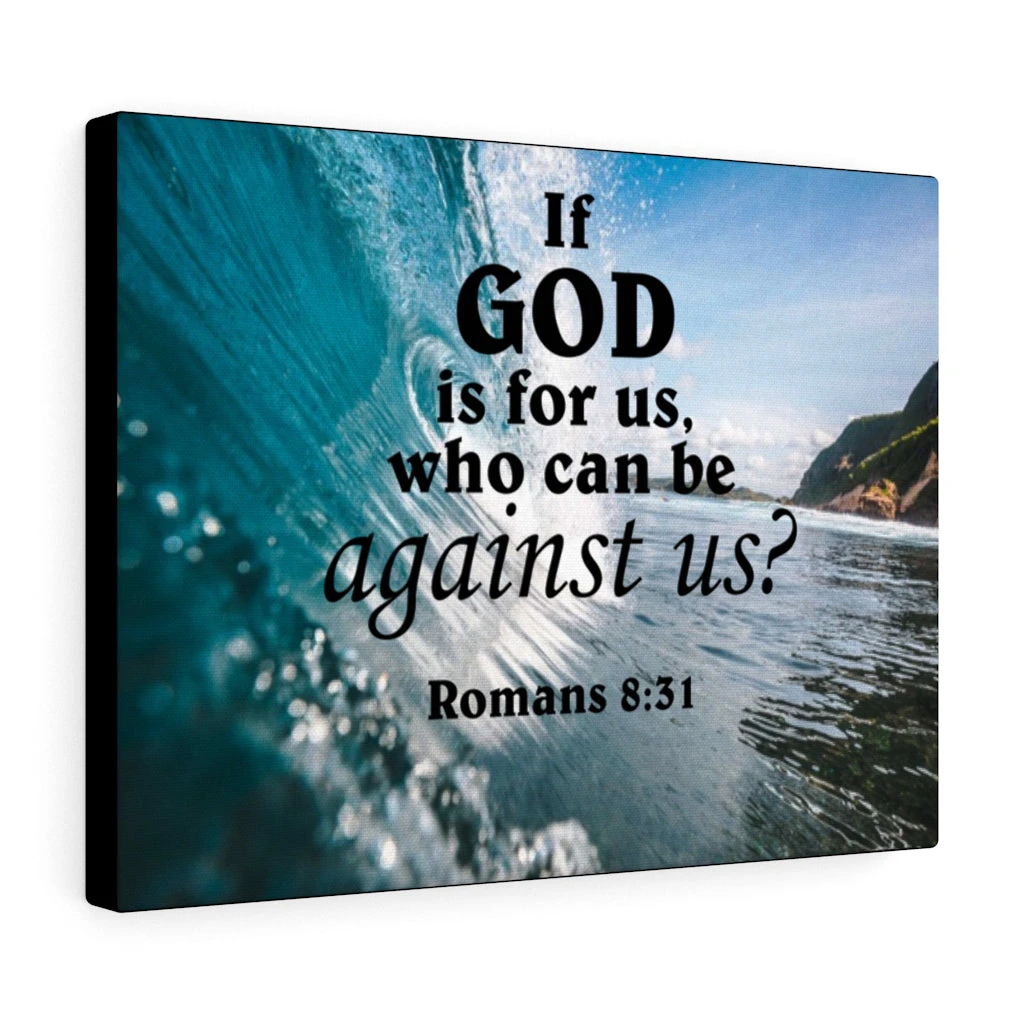 Scripture Walls Romanss 8:31 Fearless Bible Verse Canvas Christian Wall Art Ready to Hang Unframed