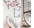Flower Wall Decal Stickers Garden Floral Peel and Stick Wall Art Decals for Bedroom Living Room TV Wall