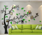 Wall Sticker Tree 3D DIY Wall Decal with Picture Frame Photo Tree Wall Sticker Wall Decoration for Home Children's Room Living Room Bedroom, green