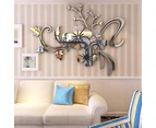3D Flower Mirror Wall Stickers - Modern Art Decor for Living Room, Bedroom, Bathroom