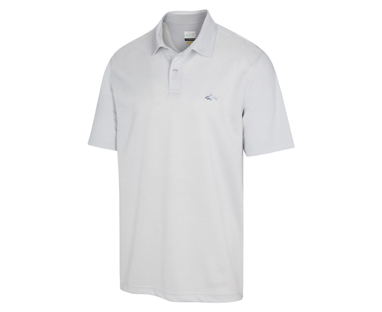 Greg Norman Textured Shark Polo - Shark Grey -  Mens