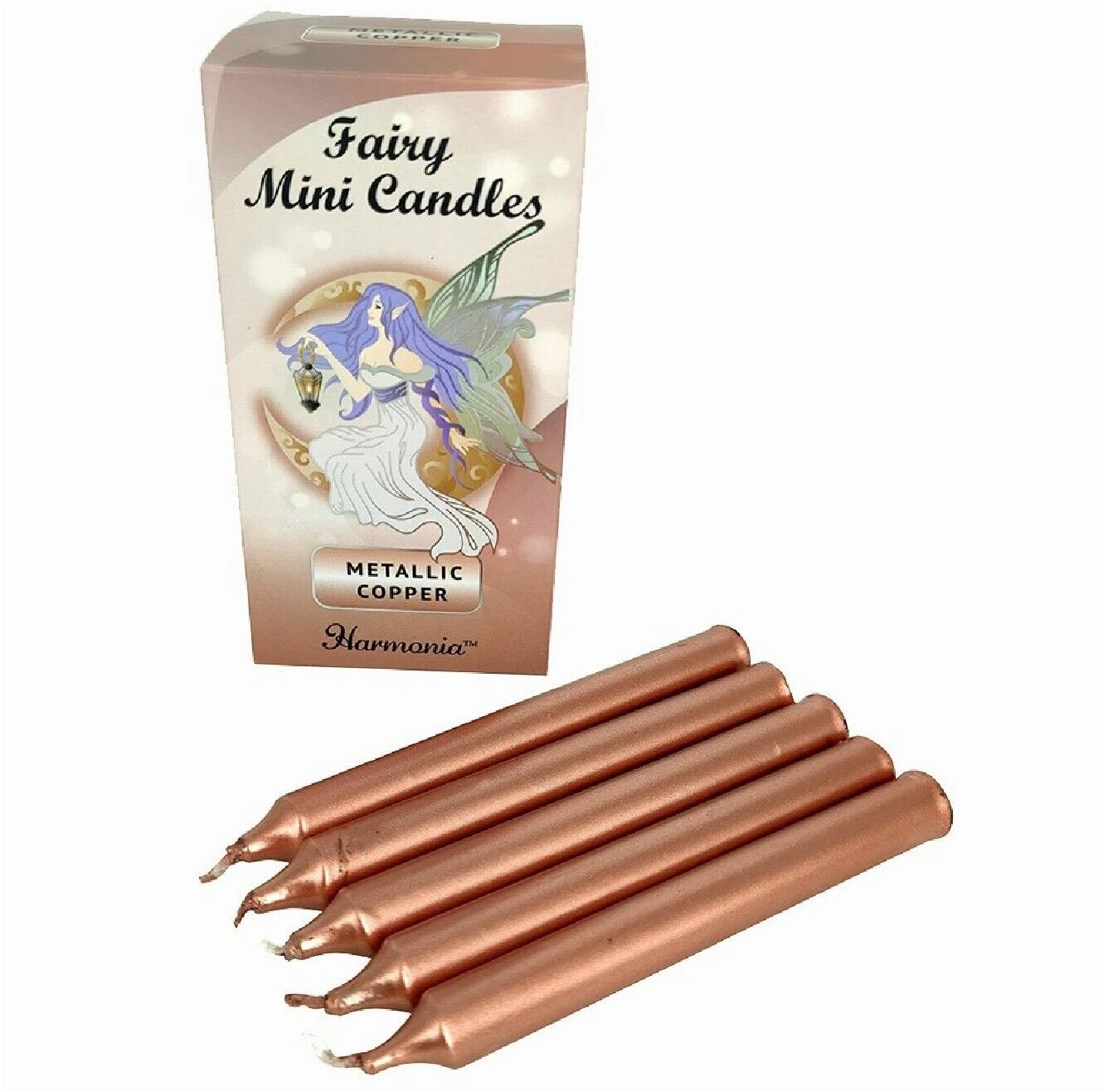 Fairy Mini Candles Metallic Copper Lacquered Protection Rituals - Pack of 20