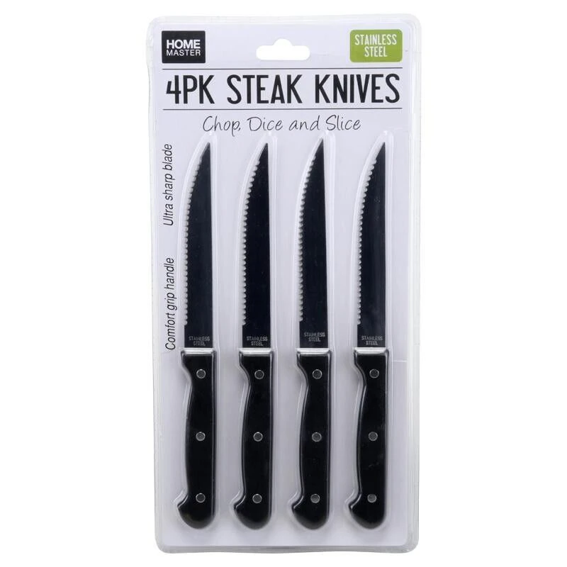 4pcs Ultra Sharp Home Master Stainless Steel Serrated Blade Ultra Sharp - 21cm