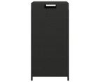 vidaXL Trash Bin Black 40x40x80 cm Poly Rattan