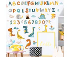 ABC Stickers Alphabet Decals - Animal Dinosaur Alphabet Wall Decals - Classroom Wall Letters Stickers