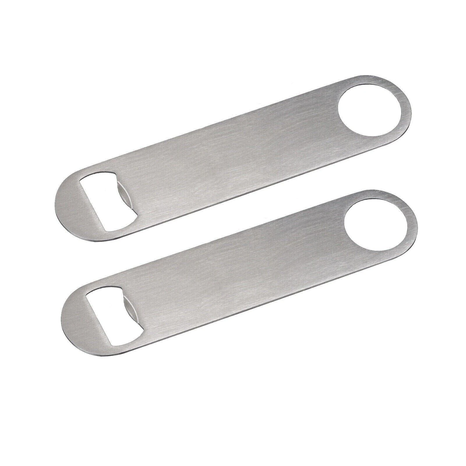 2x Speed Bottle Opener Stainless Steel Flat Bar Blade Cap Remover Can Beer Drink