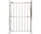 vidaXL Garden Gate 100x125 cm Stainless Steel