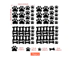 76 Pieces Dog Paw Decal Paw Print Sticker Dog Room Decor for Walls Dog Pup Removable Wall Sticker