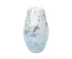 Flete Blue And White Glass Bulb Vase Large